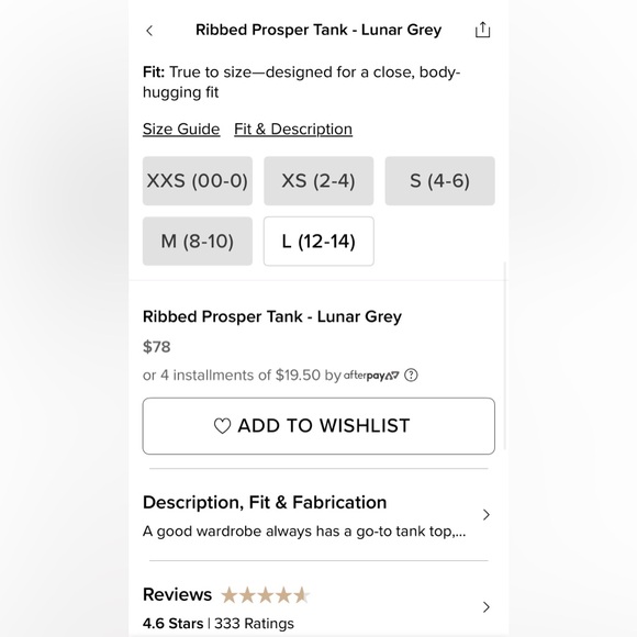 ALO Yoga Women's Lunar Gray Ribbed Tank Top - Picture 7 of 7